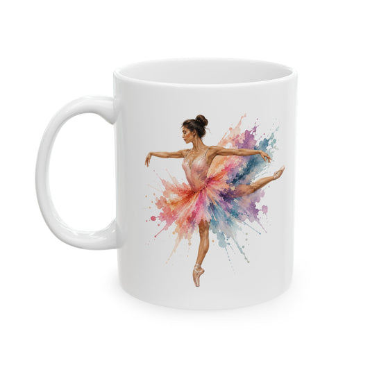 Watercolor Ballet Mug | Elegant Ballerina Coffee Mug | Gift for Dance Lovers