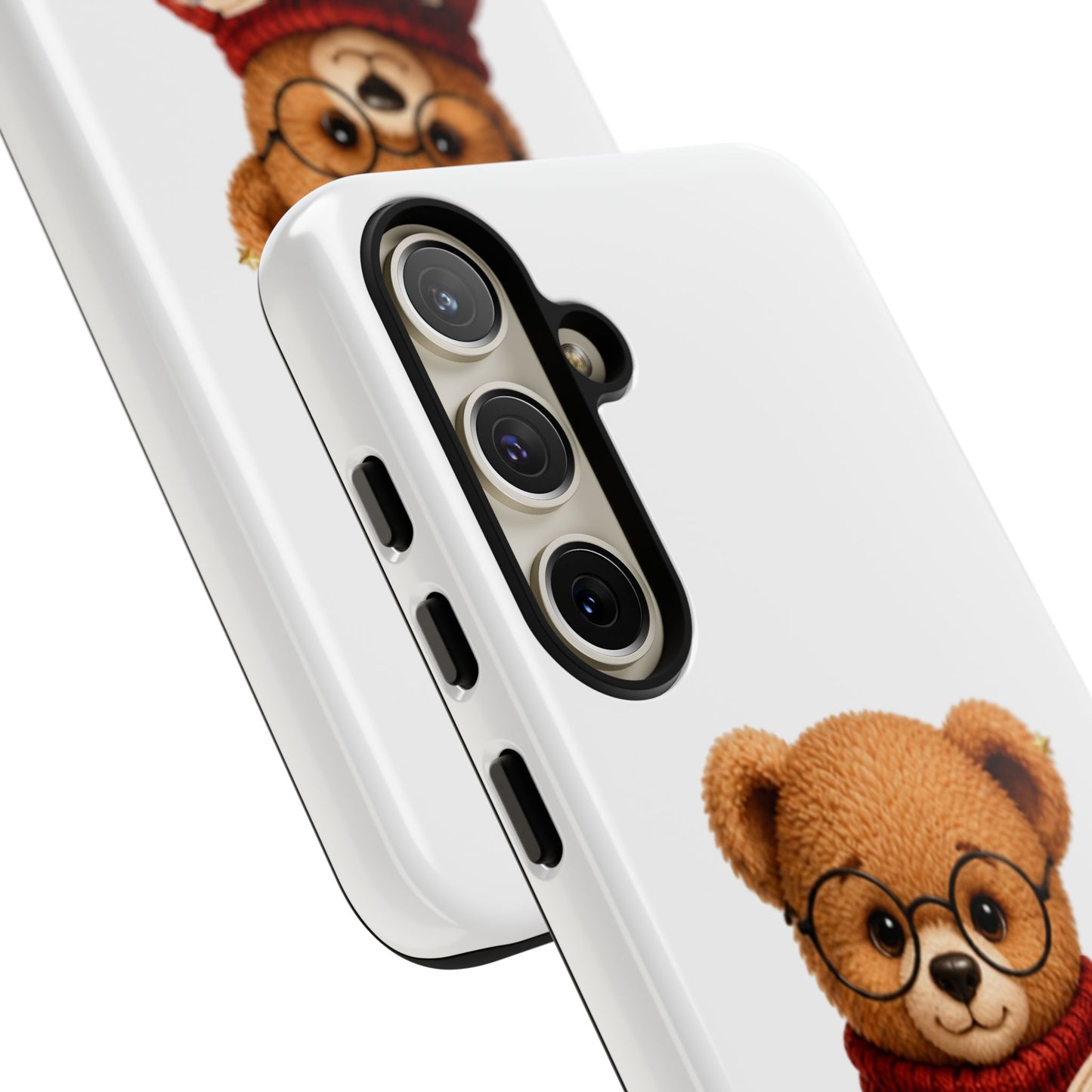 Personalized Teddy Bear Phone Case | Cute Book Lover iPhone & Samsung Case | Custom Name Floral