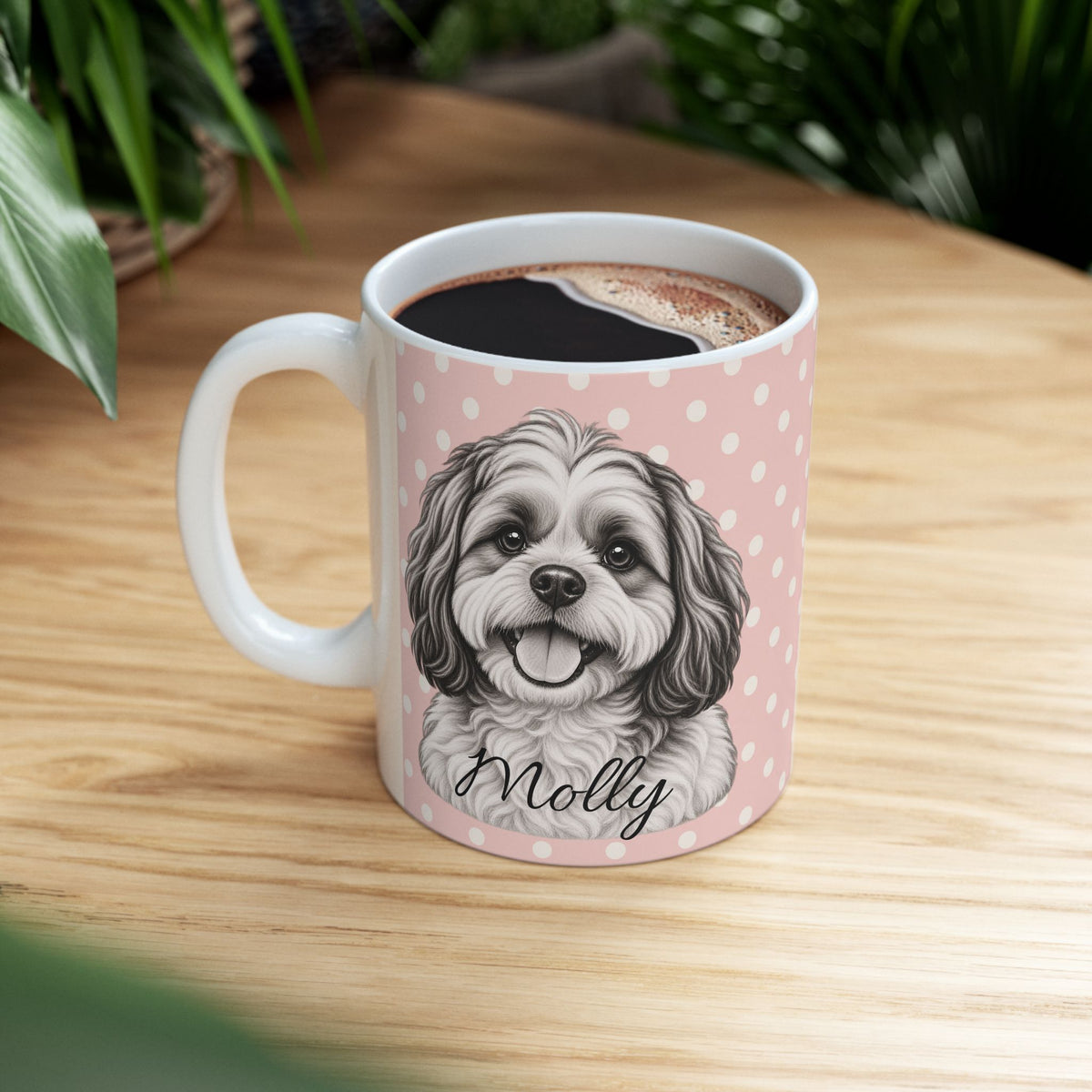 Personalized Shih Tzu Mug, Custom Dog Name Coffee Cup, Shih Tzu Lover Gift, Personalized Dog Mug