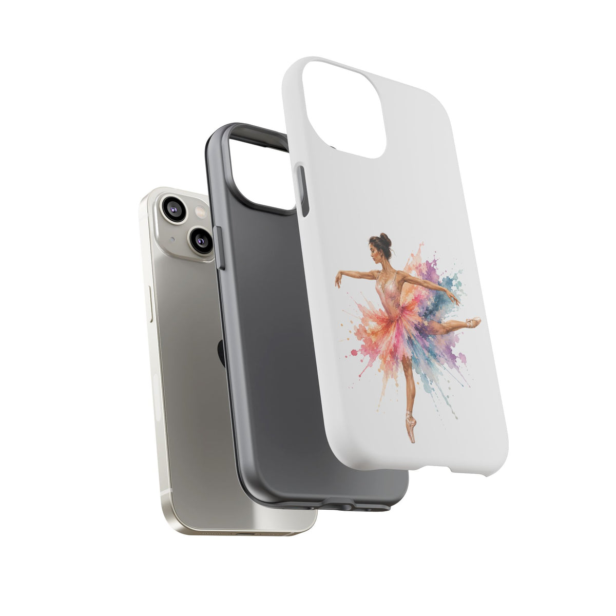Watercolor Ballerina Phone Case | Ballet iPhone & Samsung Case | Colorful Dance Art Cover | Gift for Dancers