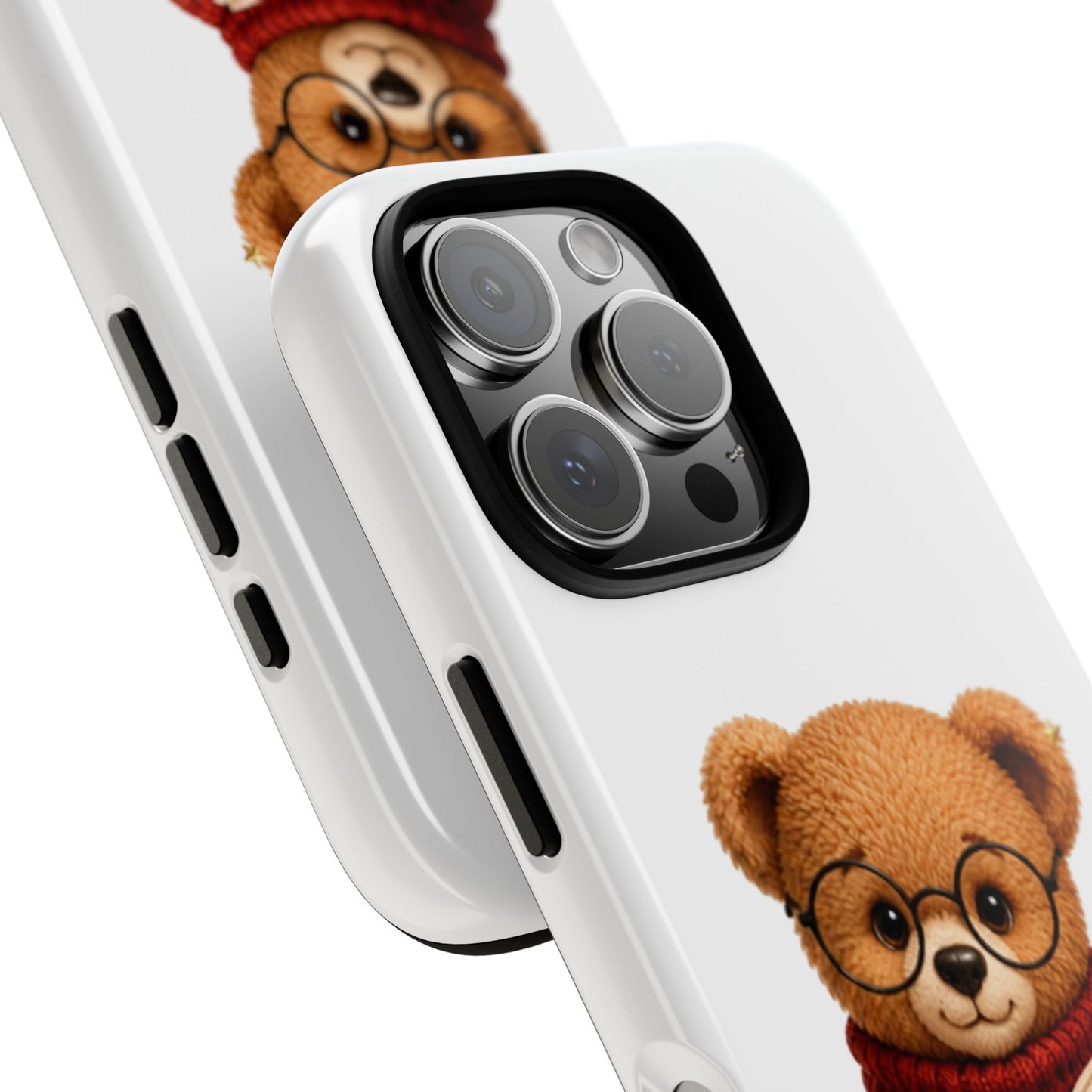 Personalized Teddy Bear Phone Case | Cute Book Lover iPhone & Samsung Case | Custom Name Floral
