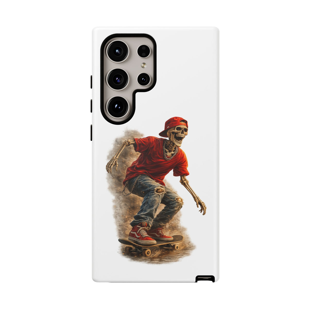 Skeleton Skateboard Phone Case | Gothic Skater iPhone & Samsung Case | Vintage Streetwear Cover