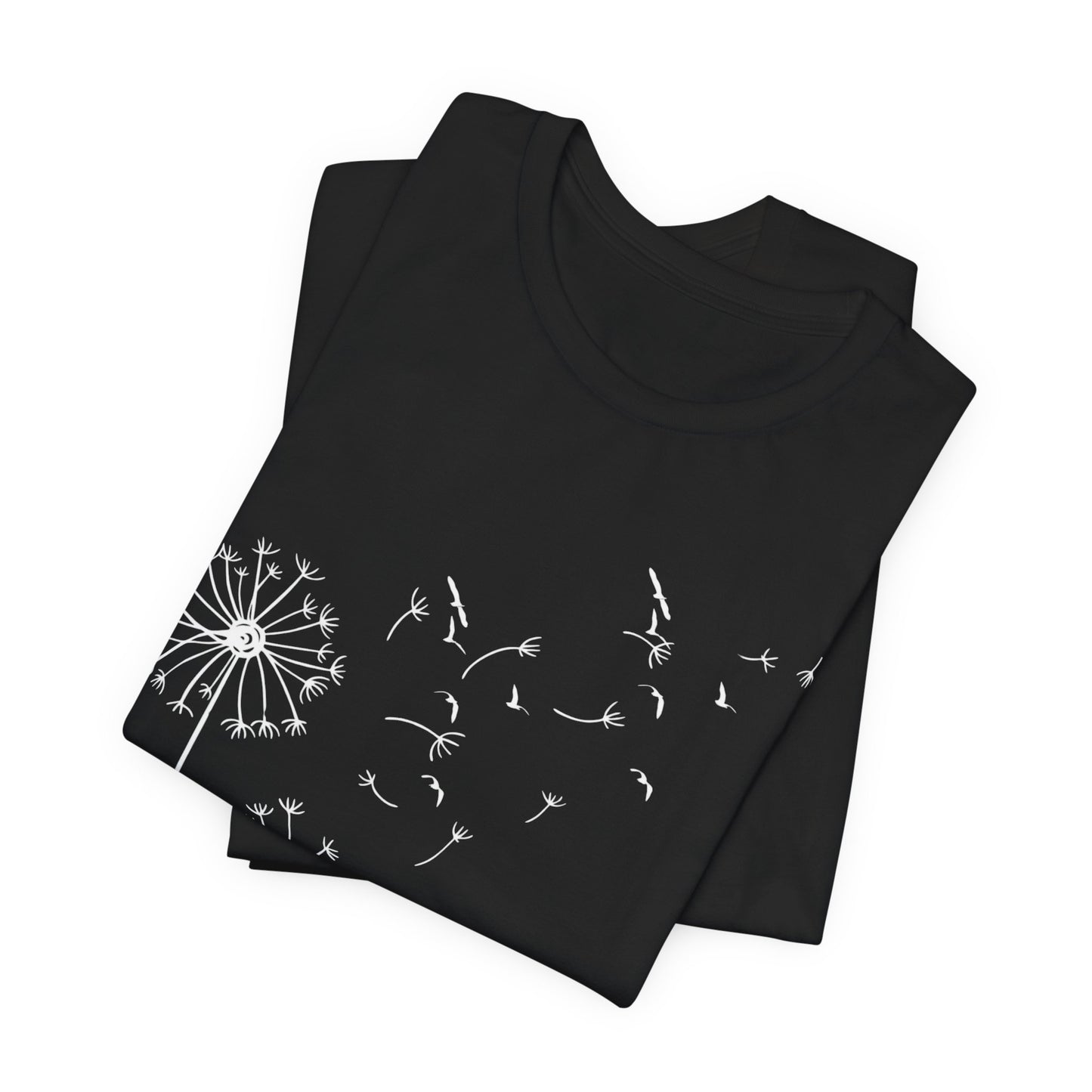 Minimalist dandelion t-shirt, nature-inspired t-shirt, unisex printed t-shirt