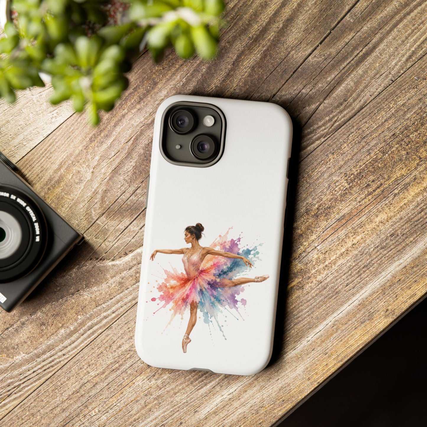 Watercolor Ballerina Phone Case | Ballet iPhone & Samsung Case | Colorful Dance Art Cover | Gift for Dancers