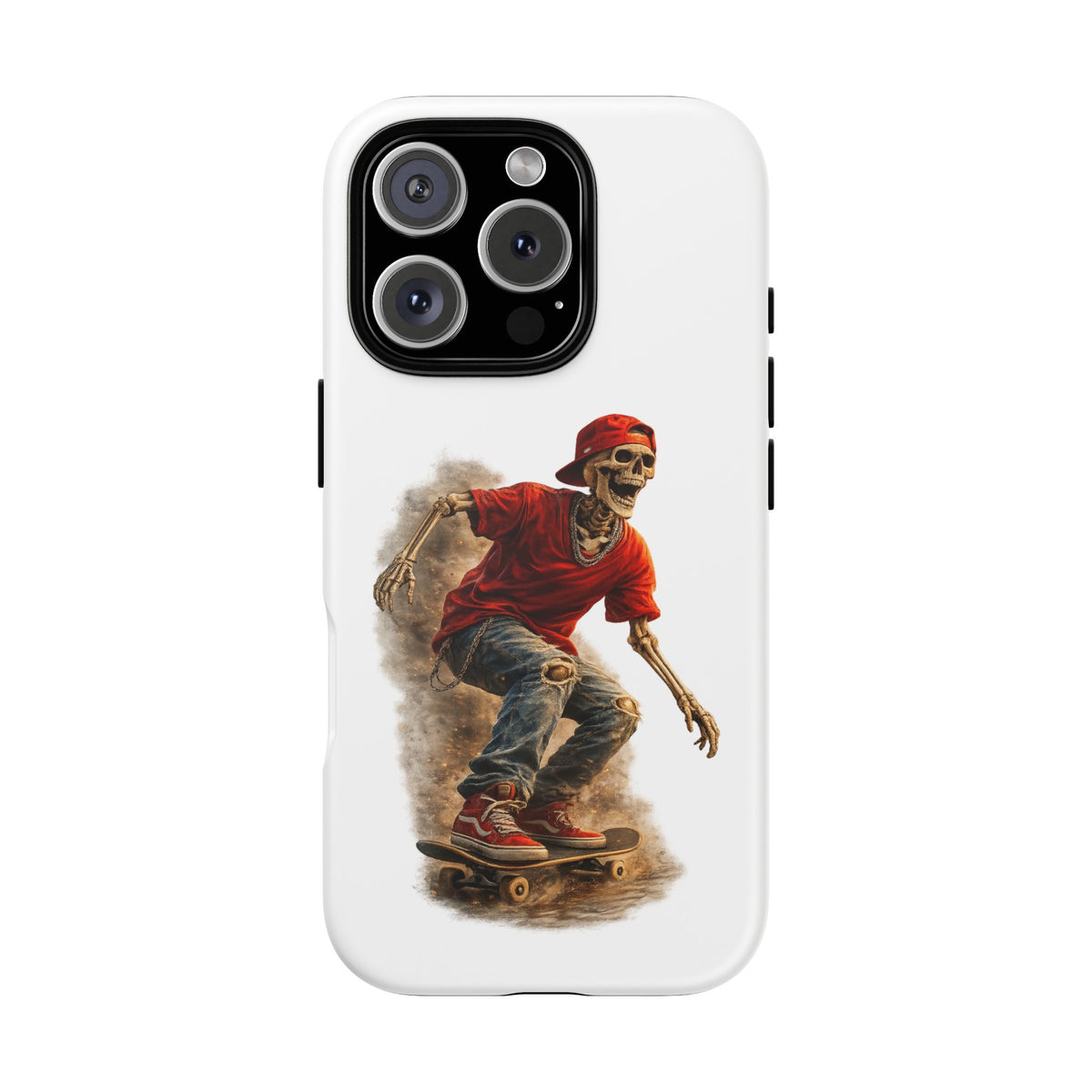 Skeleton Skateboard Phone Case | Gothic Skater iPhone & Samsung Case | Vintage Streetwear Cover