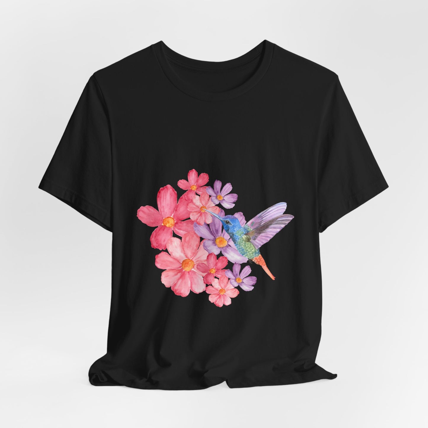 Women's floral print t-shirt, botanical nature t-shirt, spring flower t-shirt, gift for her