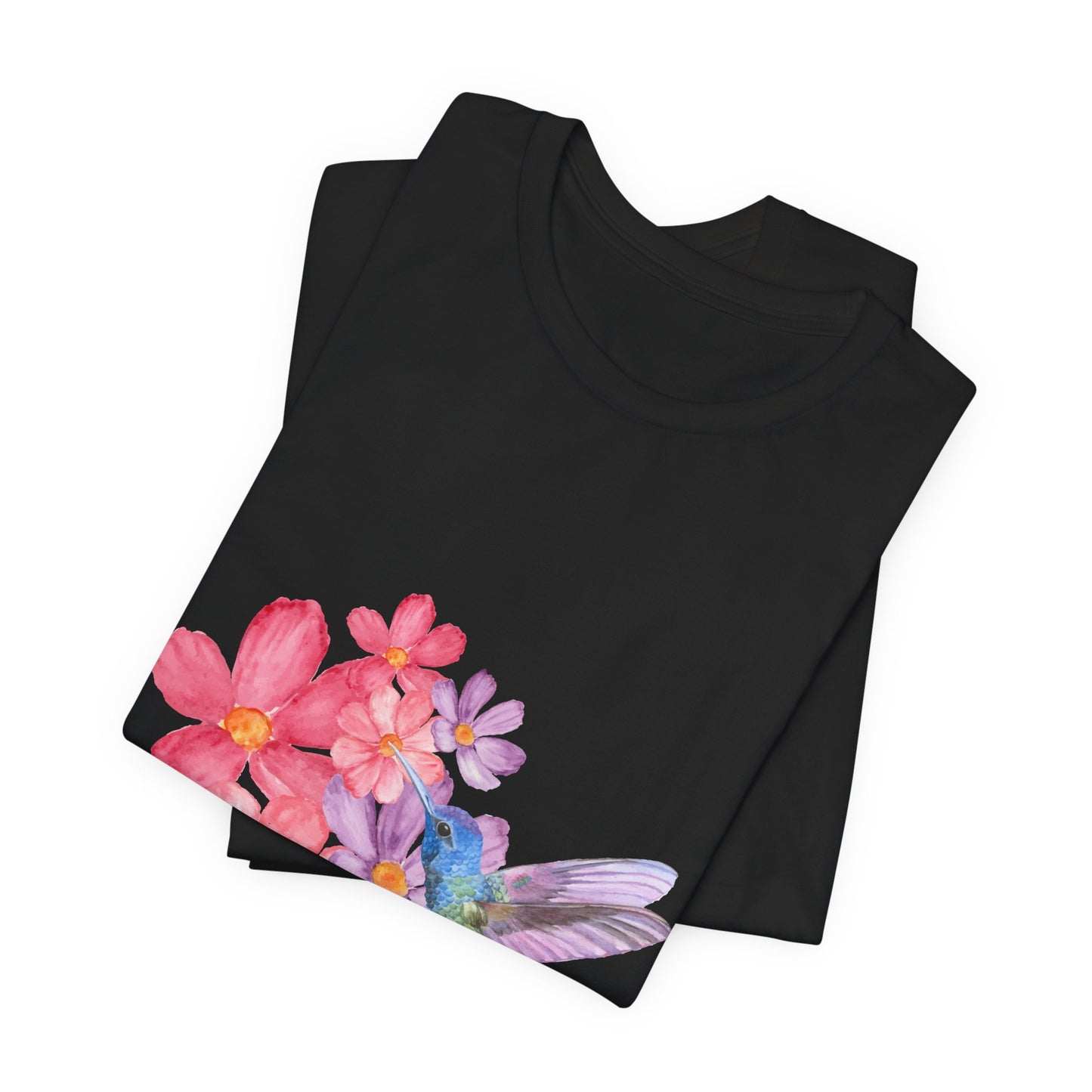 Women's floral print t-shirt, botanical nature t-shirt, spring flower t-shirt, gift for her