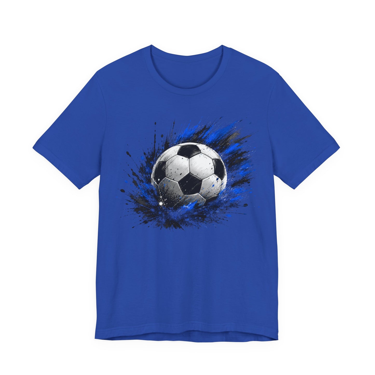 Blue Soccer Ball Splash T-Shirt | Soccer Graphic Tee | Football Fan Shirt | Sports Lover Gift | Unisex Soccer Tee
