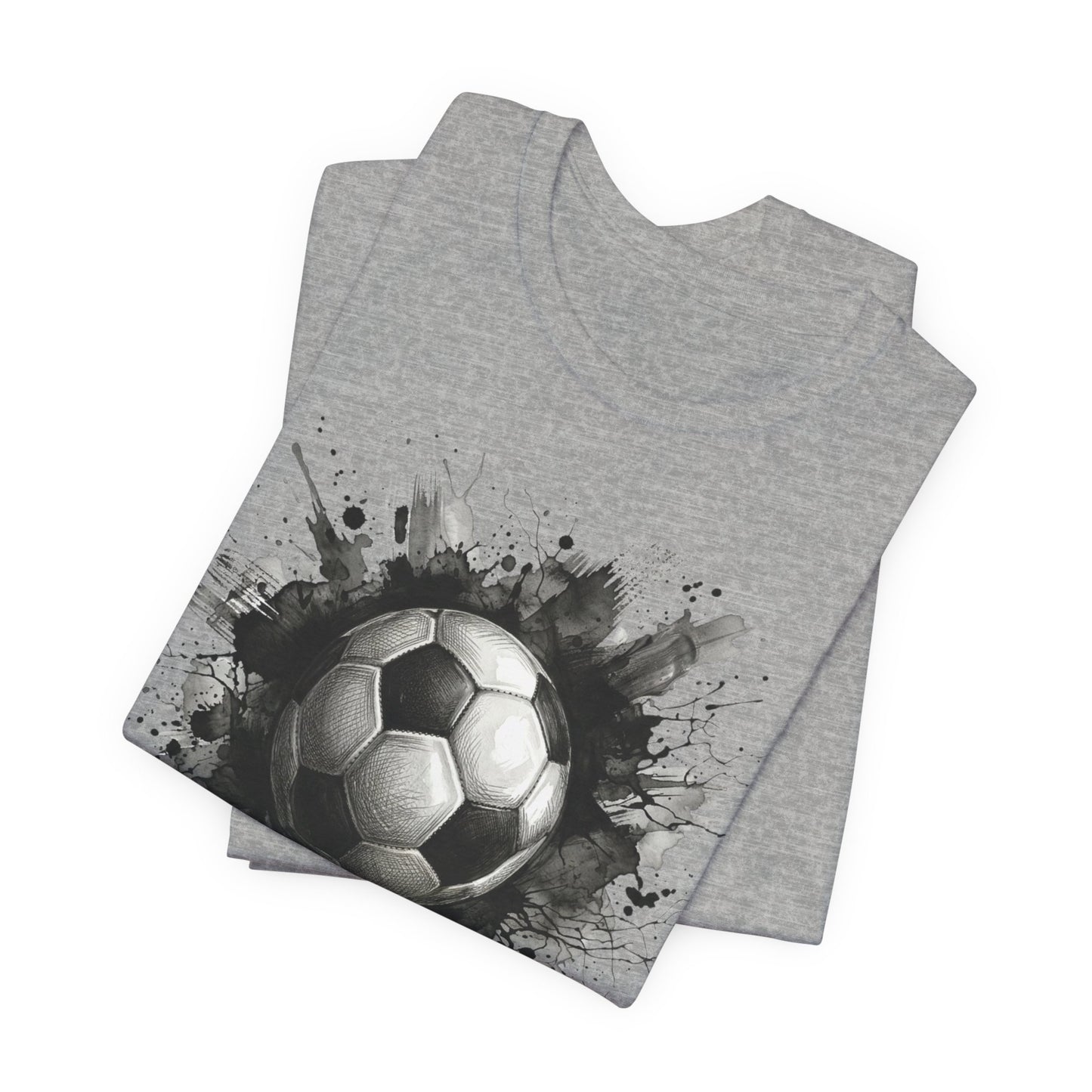 Soccer Ball Splash T-Shirt | Modern Sports Graphic Tee | Football Lover Gift | Unisex Athletic Shirt