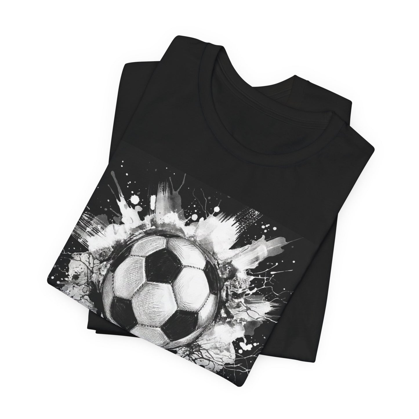 Soccer Ball Splash T-Shirt | Modern Sports Graphic Tee | Football Lover Gift | Unisex Athletic Shirt