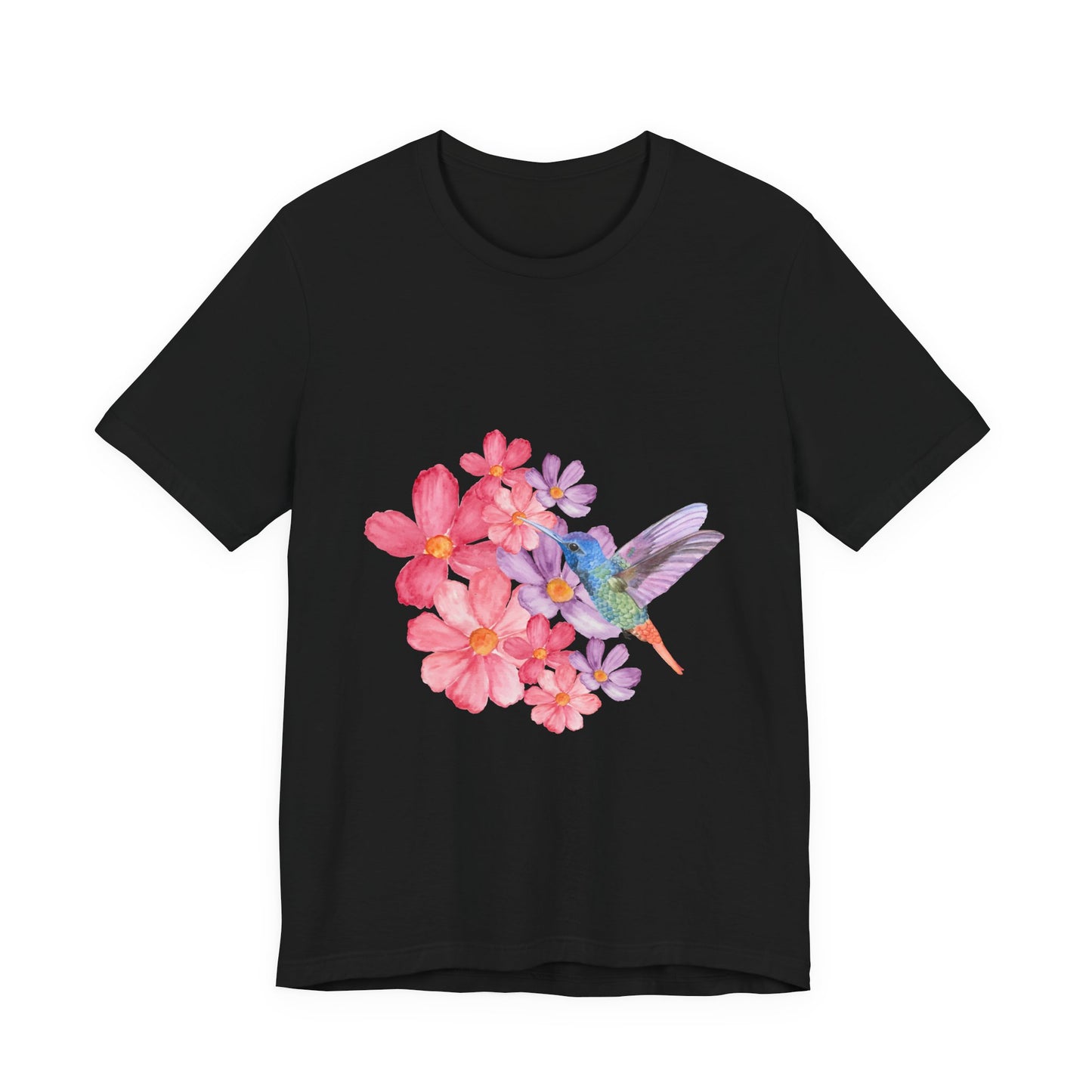 Women's floral print t-shirt, botanical nature t-shirt, spring flower t-shirt, gift for her