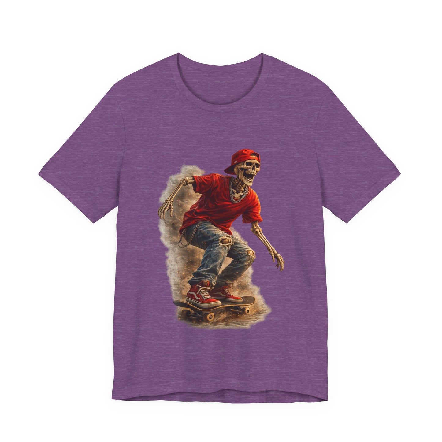 Skeleton Skateboard T-Shirt | Vintage Skater Graphic Tee | Streetwear Skeleton Shirt | Unisex Skateboarding
