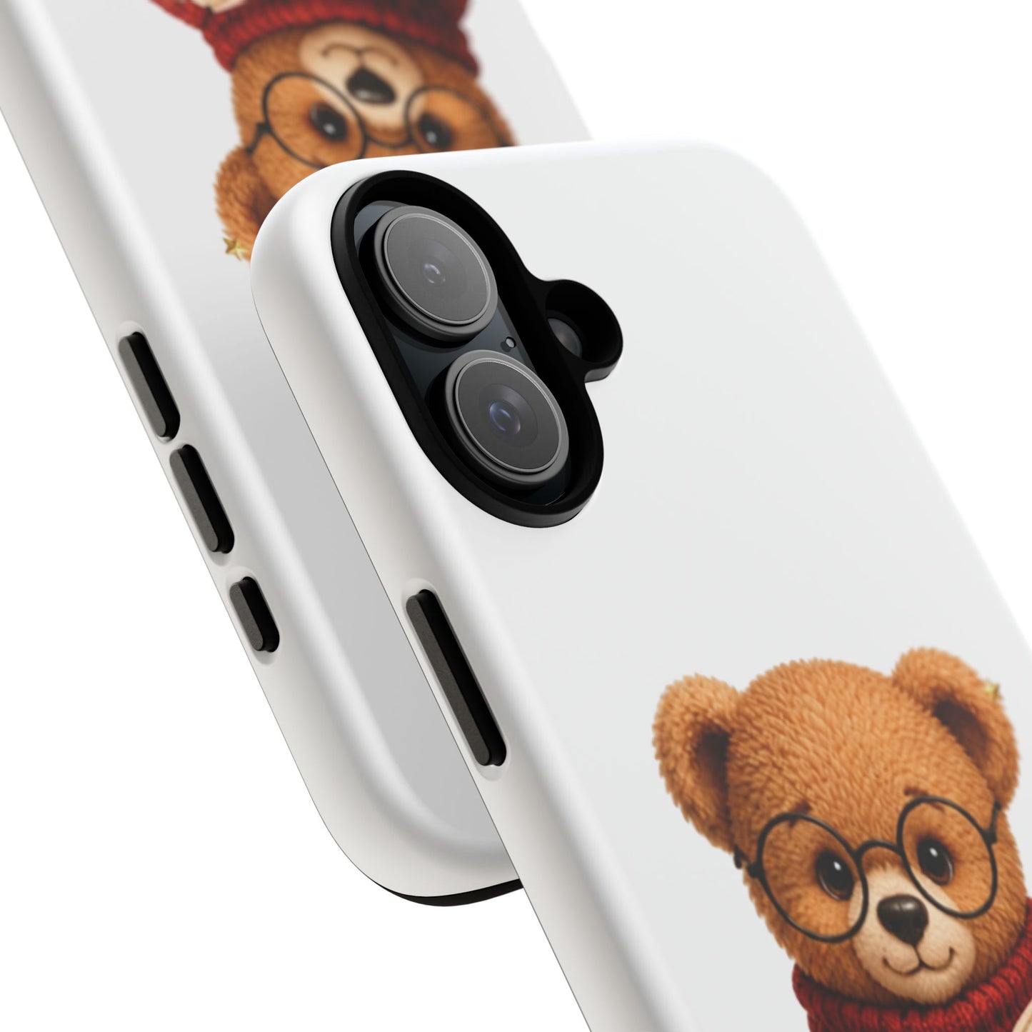 Personalized Teddy Bear Phone Case | Cute Book Lover iPhone & Samsung Case | Custom Name Floral