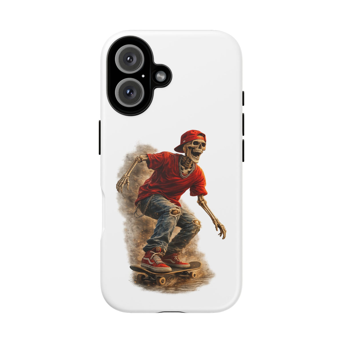 Skeleton Skateboard Phone Case | Gothic Skater iPhone & Samsung Case | Vintage Streetwear Cover