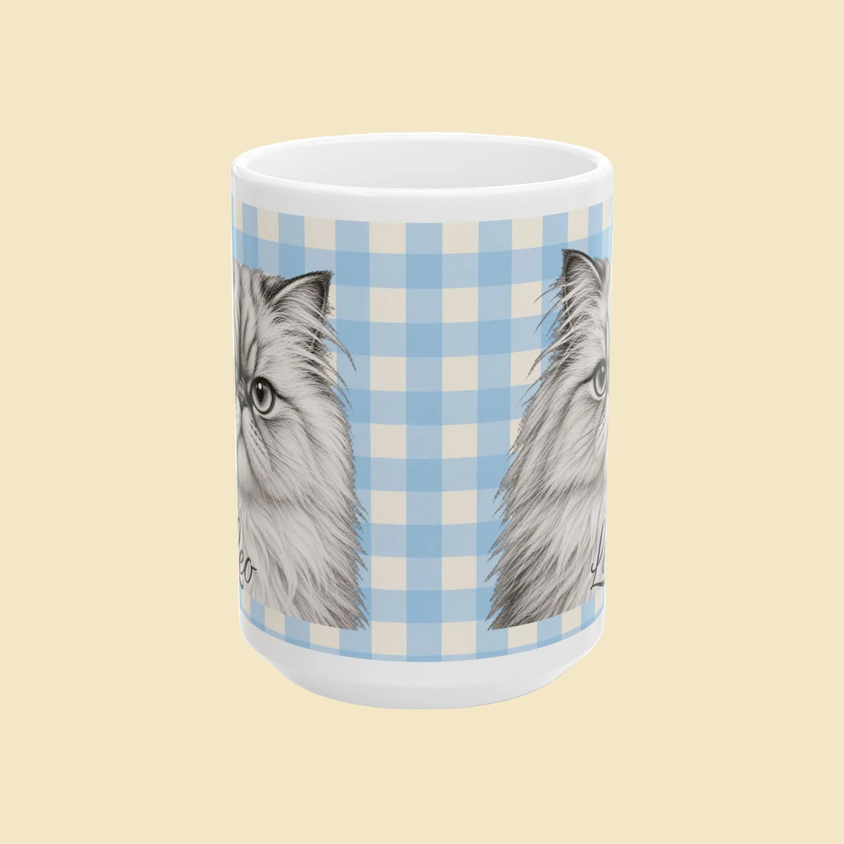 Personalized Persian Cat Mug, Custom Cat Name Coffee Cup, Persian Cat Lover Gift, Personalized Cat Mug