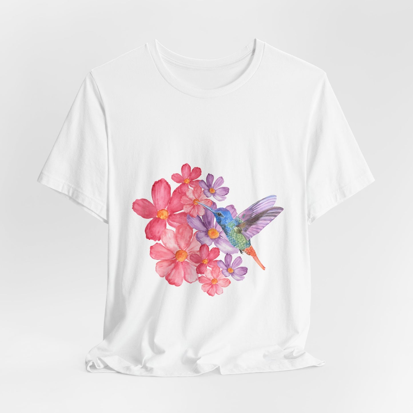 Women's floral print t-shirt, botanical nature t-shirt, spring flower t-shirt, gift for her