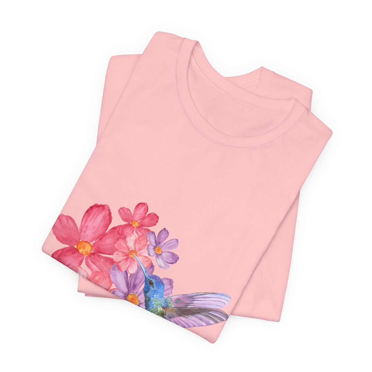 Women's floral print t-shirt, botanical nature t-shirt, spring flower t-shirt, gift for her