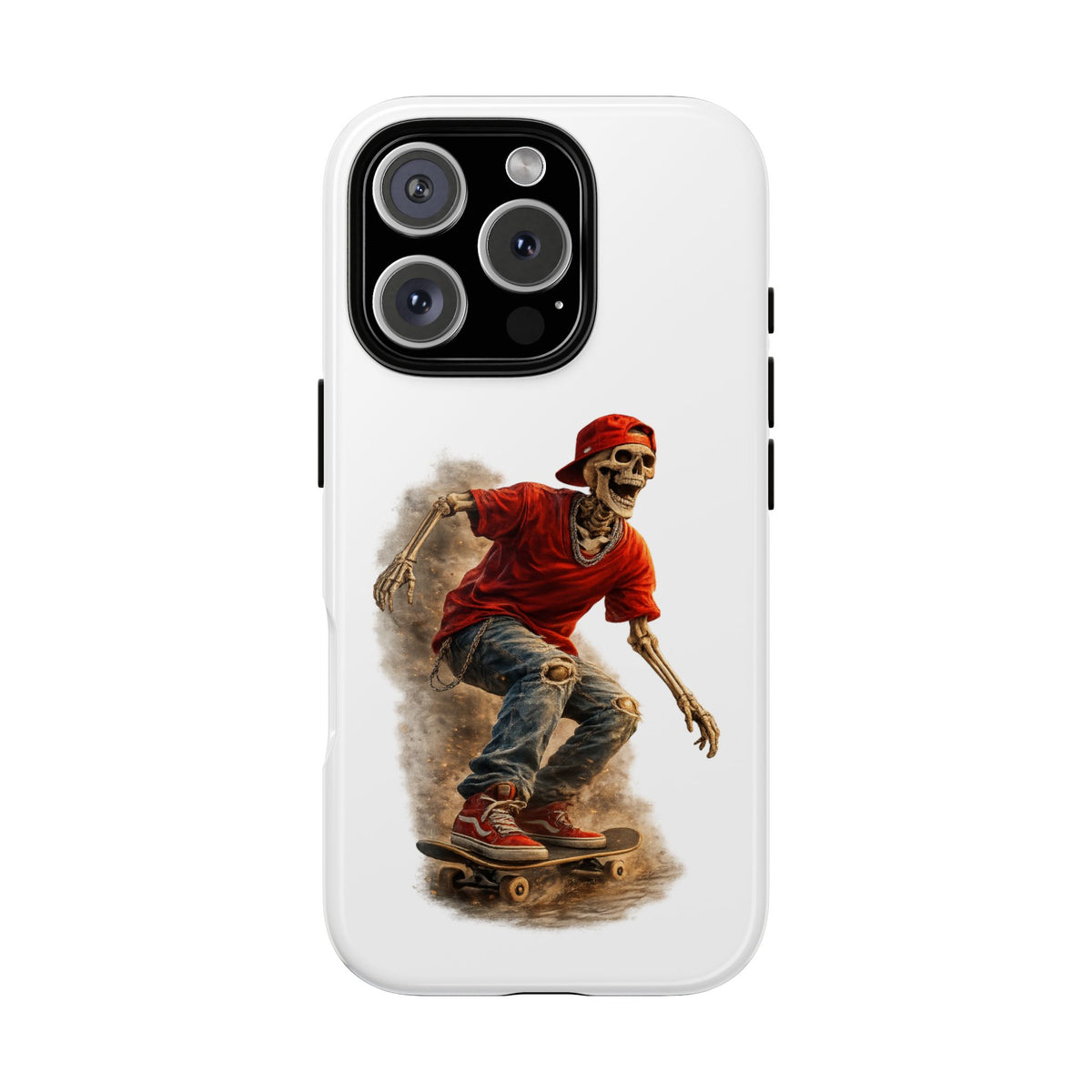 Skeleton Skateboard Phone Case | Gothic Skater iPhone & Samsung Case | Vintage Streetwear Cover