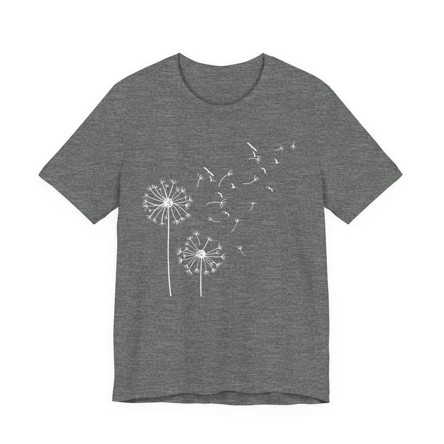 Minimalist dandelion t-shirt, nature-inspired t-shirt, unisex printed t-shirt