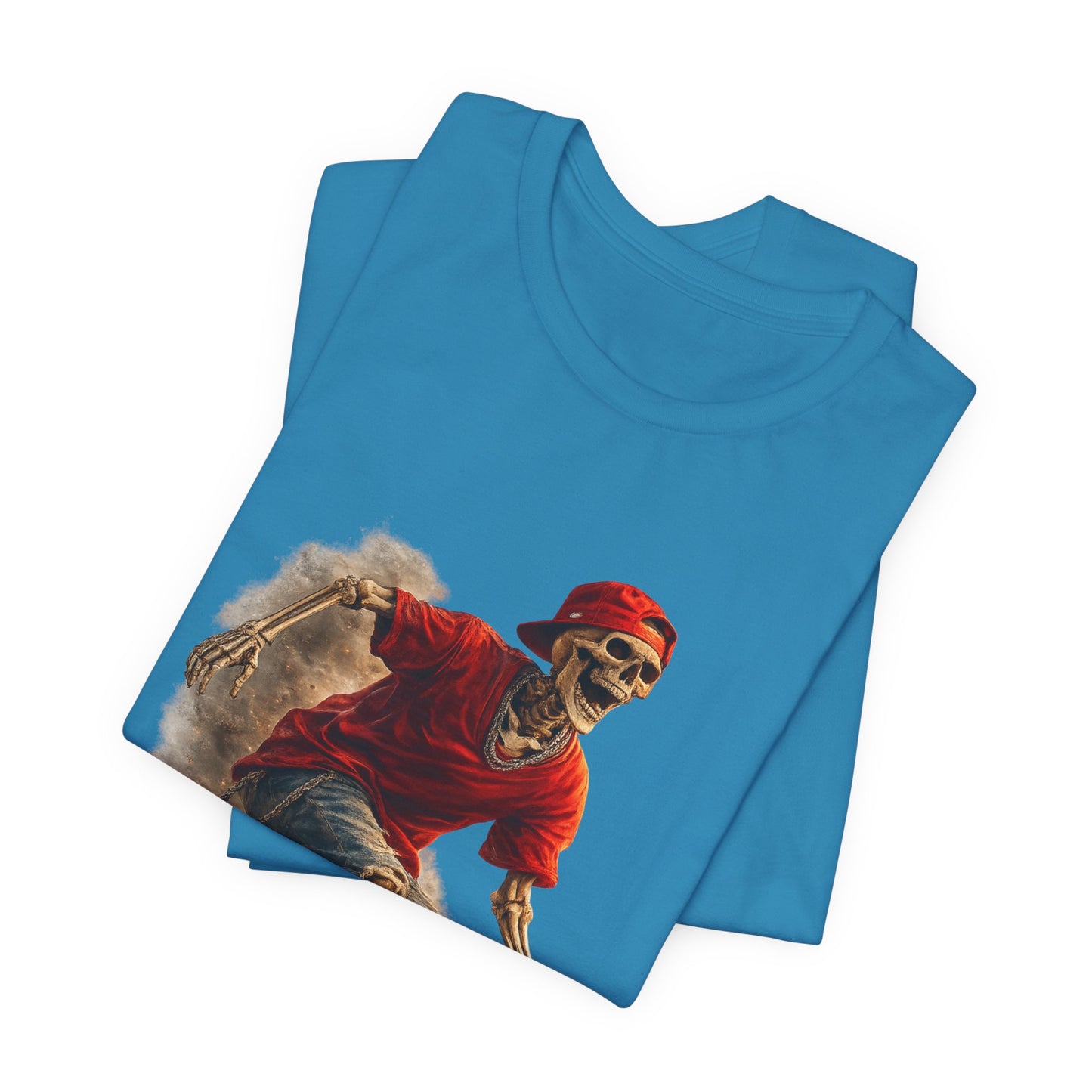 Skeleton Skateboard T-Shirt | Vintage Skater Graphic Tee | Streetwear Skeleton Shirt | Unisex Skateboarding