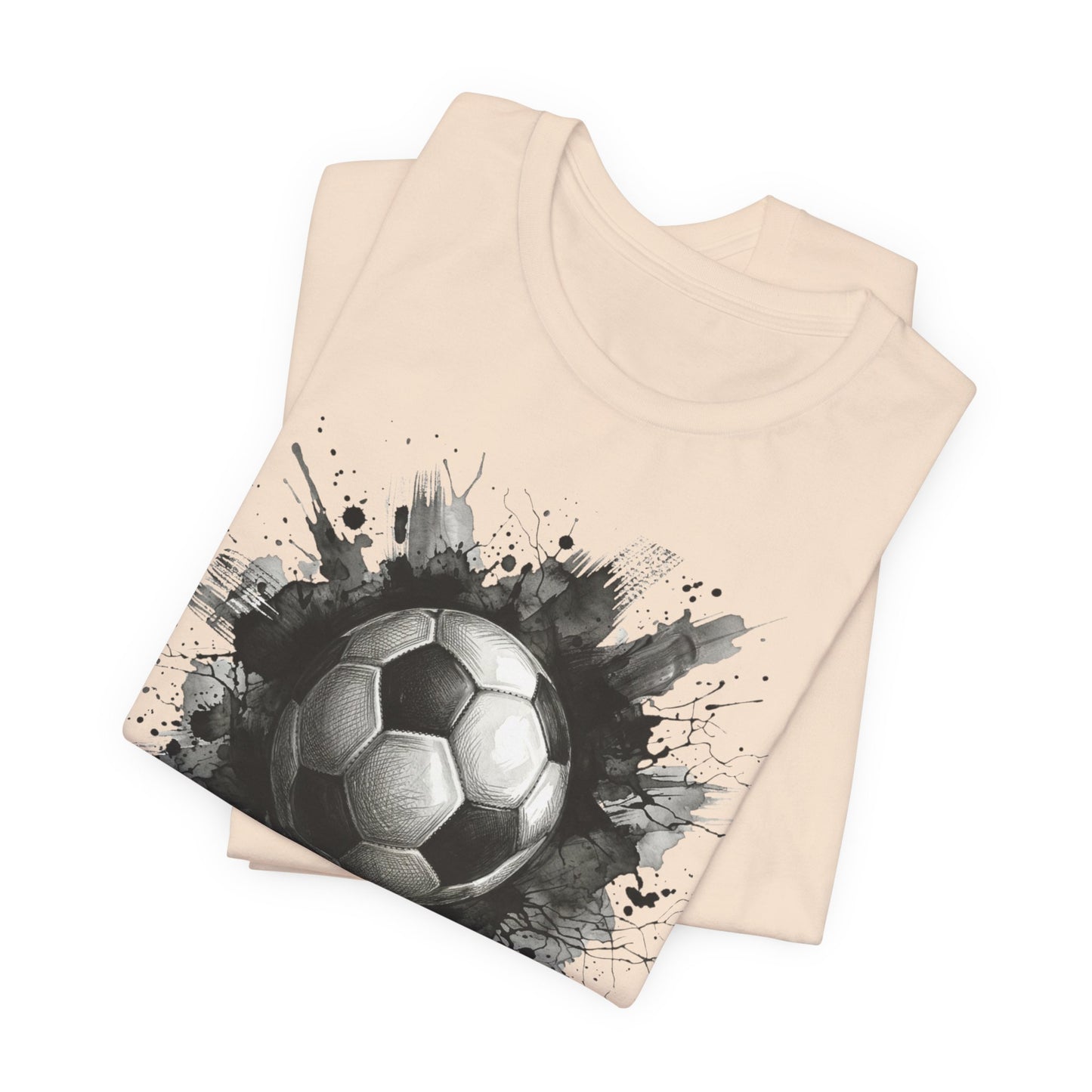 Soccer Ball Splash T-Shirt | Modern Sports Graphic Tee | Football Lover Gift | Unisex Athletic Shirt