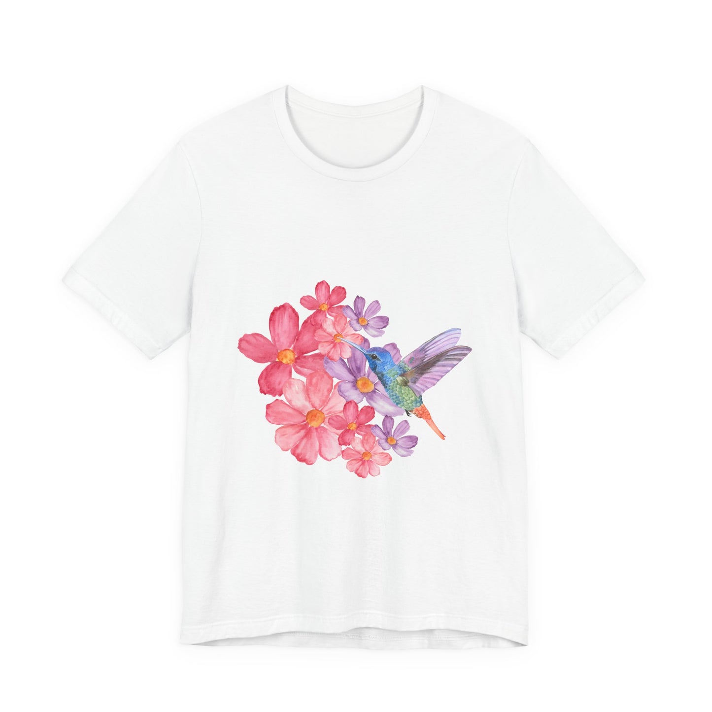 Women's floral print t-shirt, botanical nature t-shirt, spring flower t-shirt, gift for her