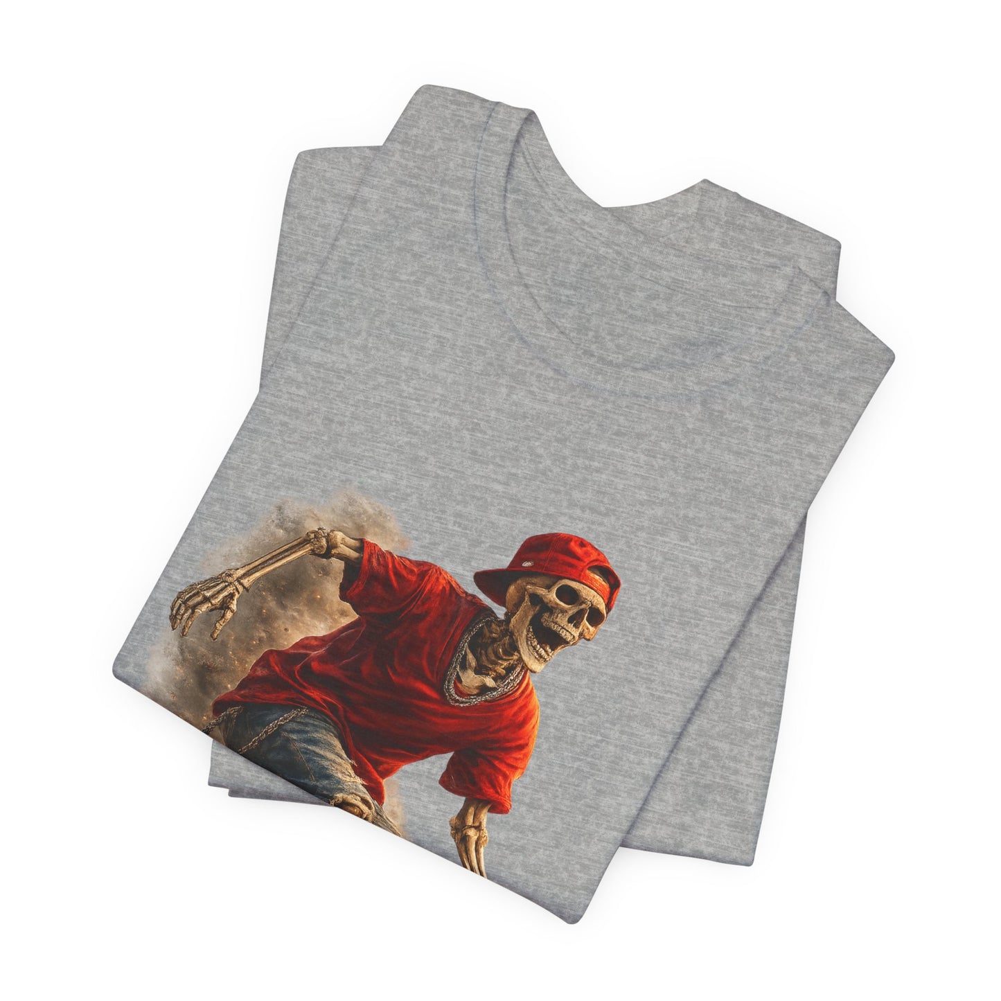 Skeleton Skateboard T-Shirt | Vintage Skater Graphic Tee | Streetwear Skeleton Shirt | Unisex Skateboarding