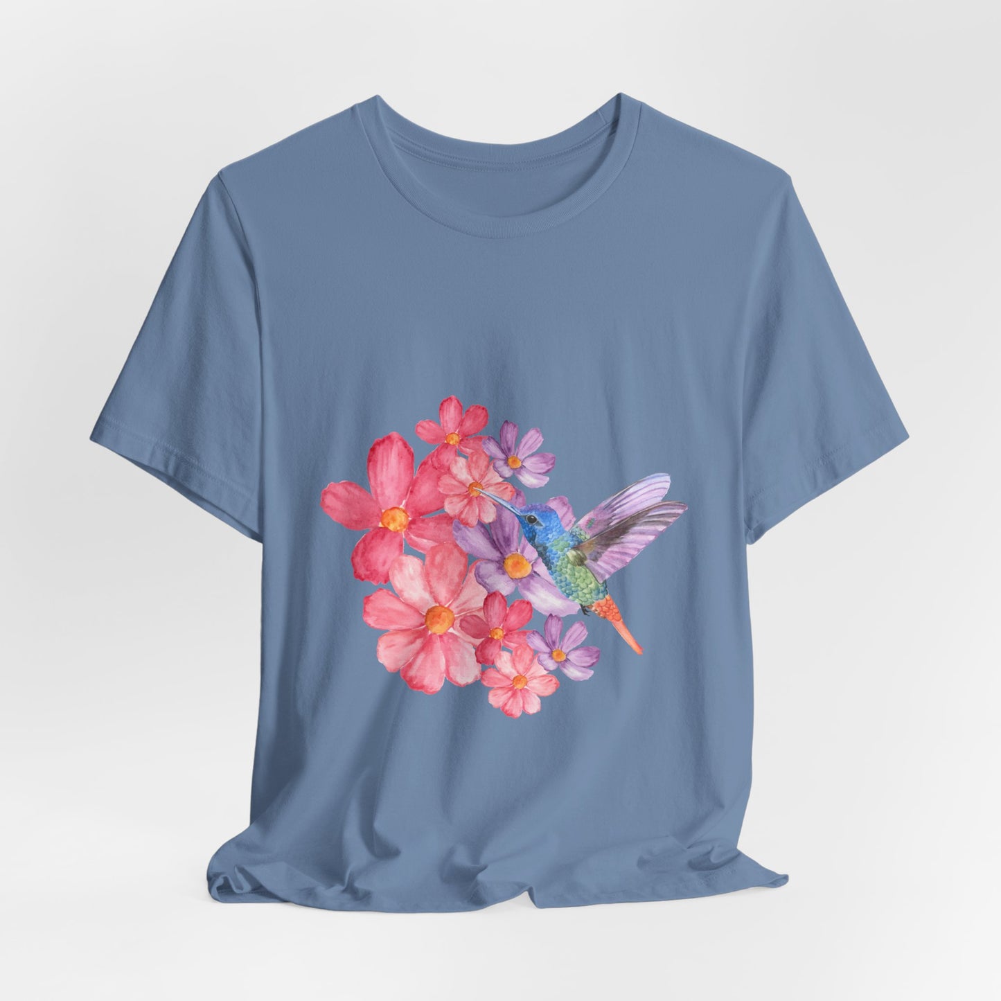 Women's floral print t-shirt, botanical nature t-shirt, spring flower t-shirt, gift for her