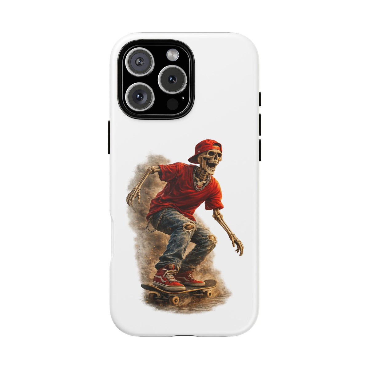 Skeleton Skateboard Phone Case | Gothic Skater iPhone & Samsung Case | Vintage Streetwear Cover