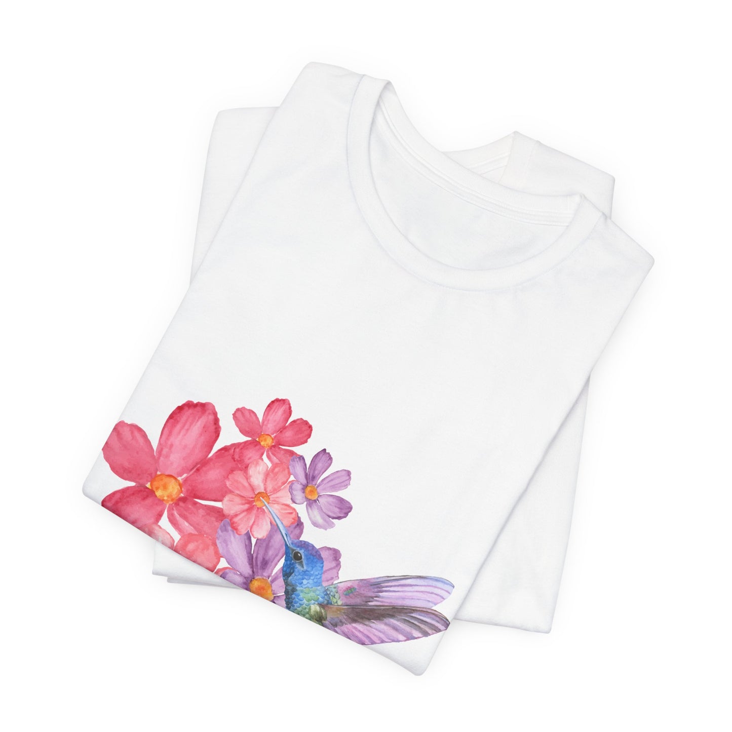Women's floral print t-shirt, botanical nature t-shirt, spring flower t-shirt, gift for her