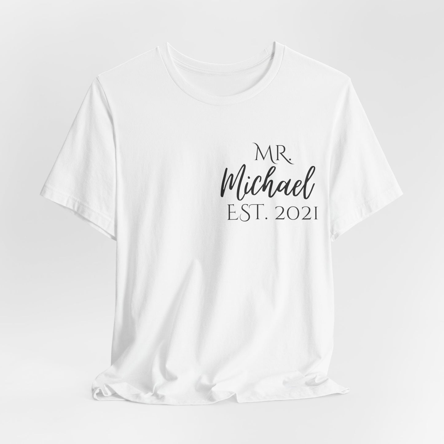 Custom Mr. and Mrs. Shirts | Couple Gift | Wedding and Anniversary T-Shirt with Name and Year