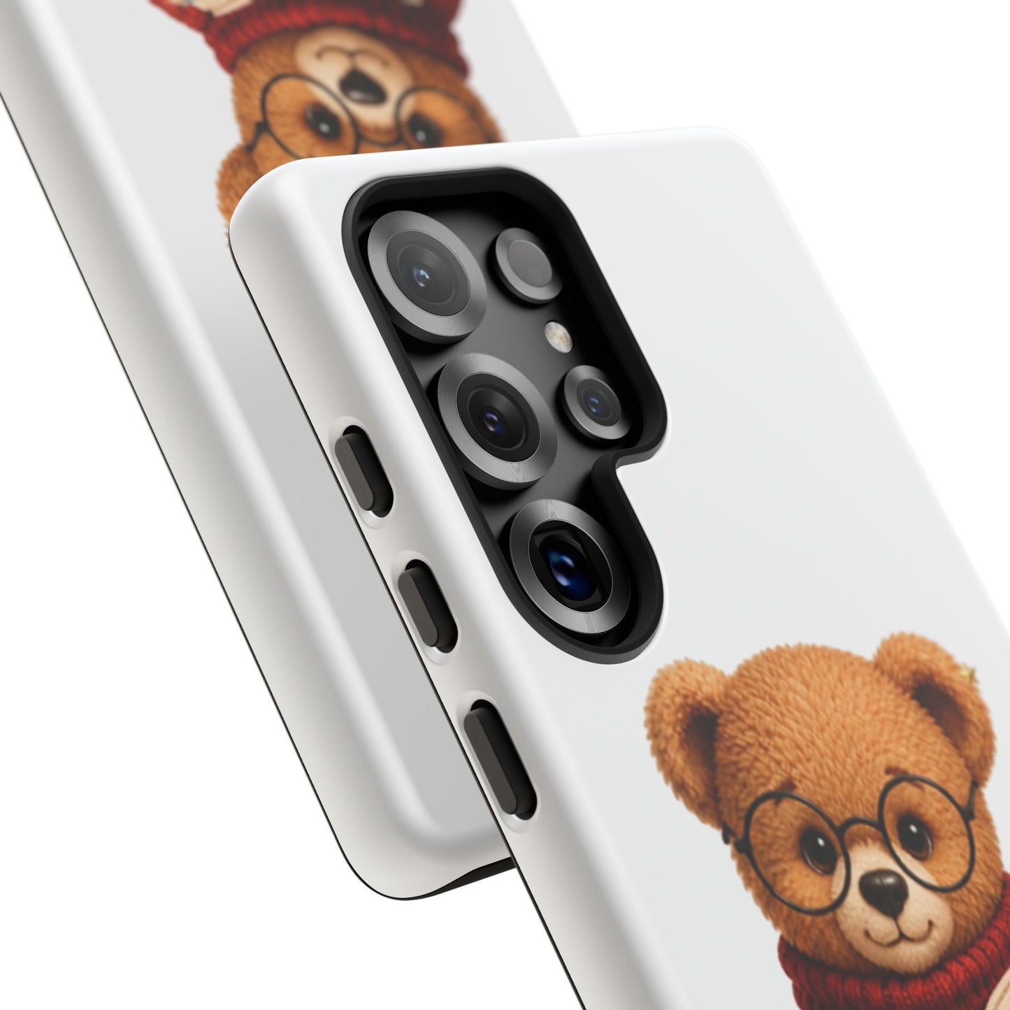 Personalized Teddy Bear Phone Case | Cute Book Lover iPhone & Samsung Case | Custom Name Floral