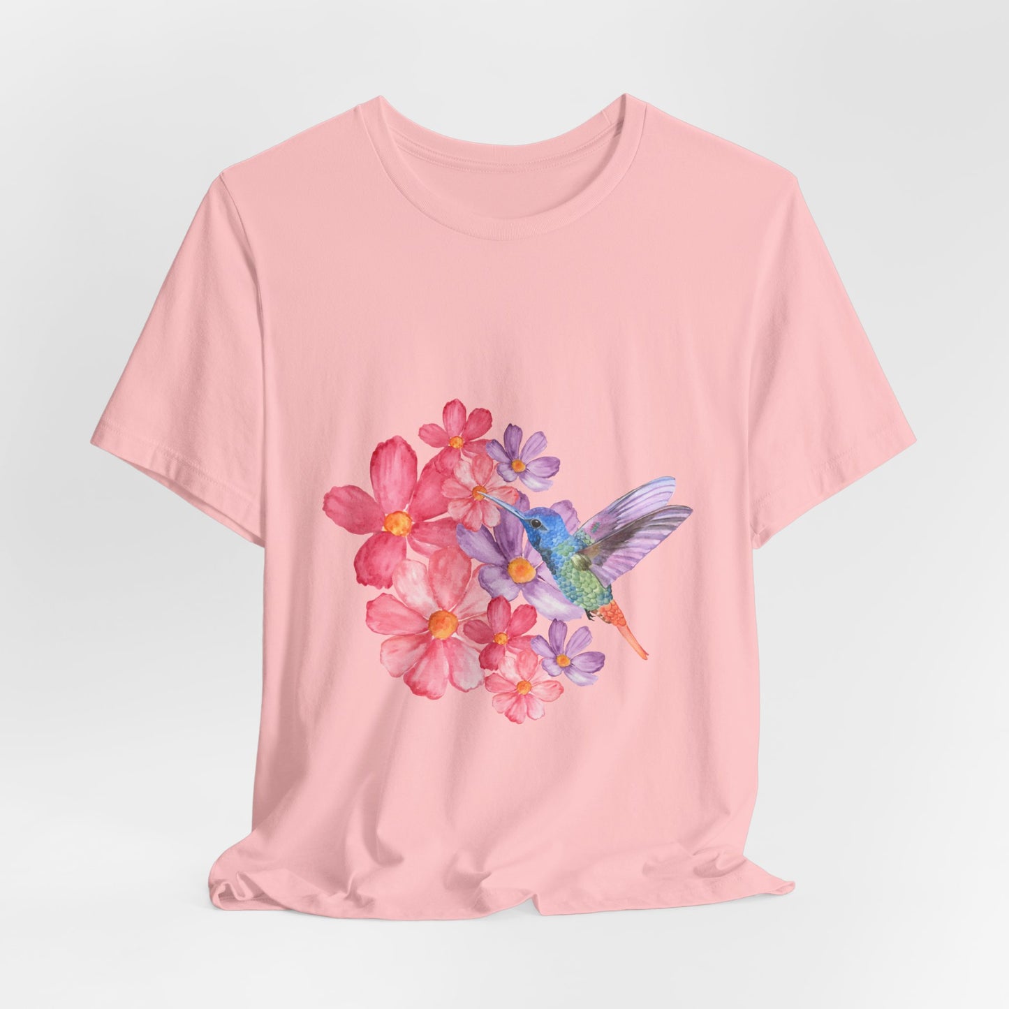Women's floral print t-shirt, botanical nature t-shirt, spring flower t-shirt, gift for her