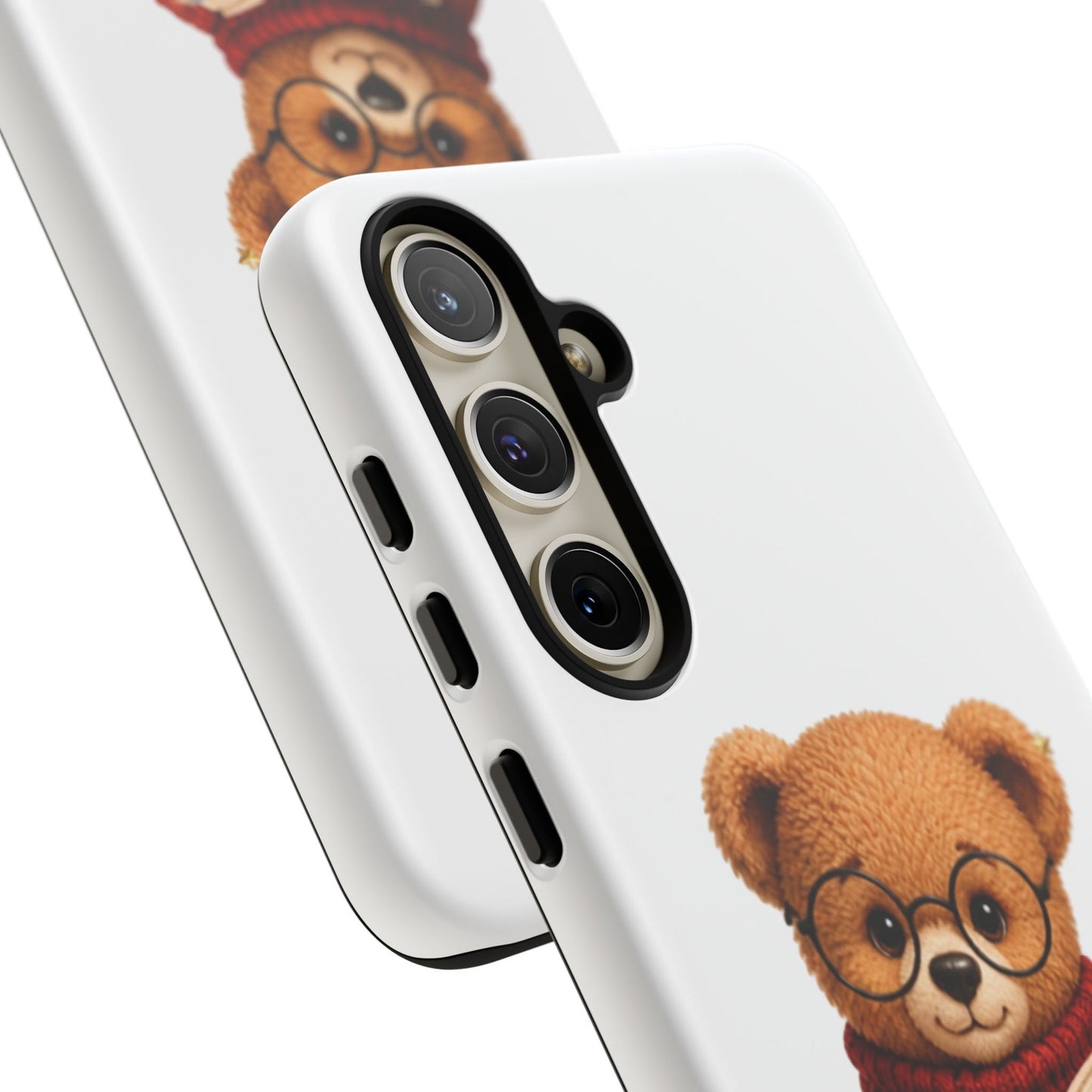 Personalized Teddy Bear Phone Case | Cute Book Lover iPhone & Samsung Case | Custom Name Floral