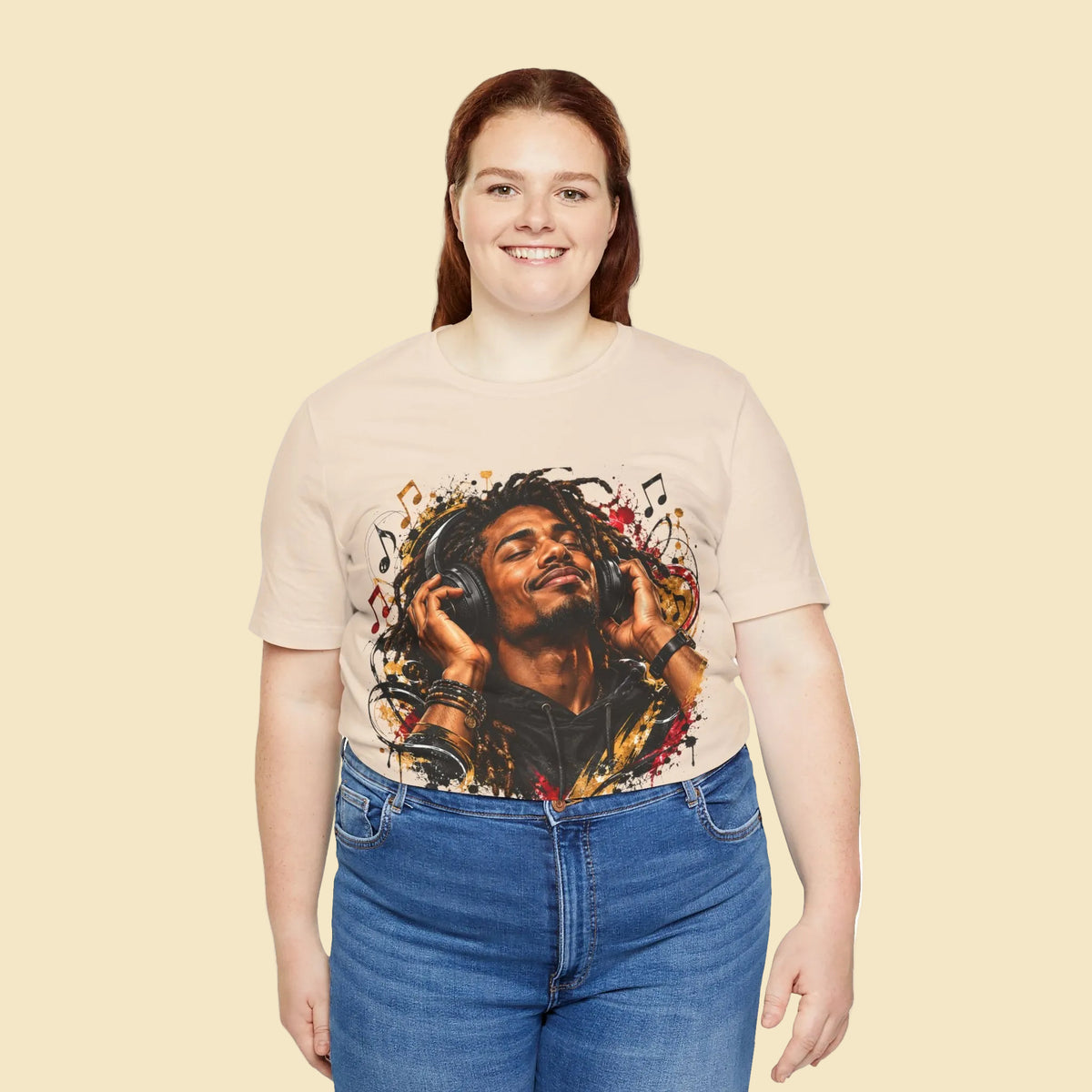 Feel the Beat – Urban Music Graphic T-Shirt | Headphones Design