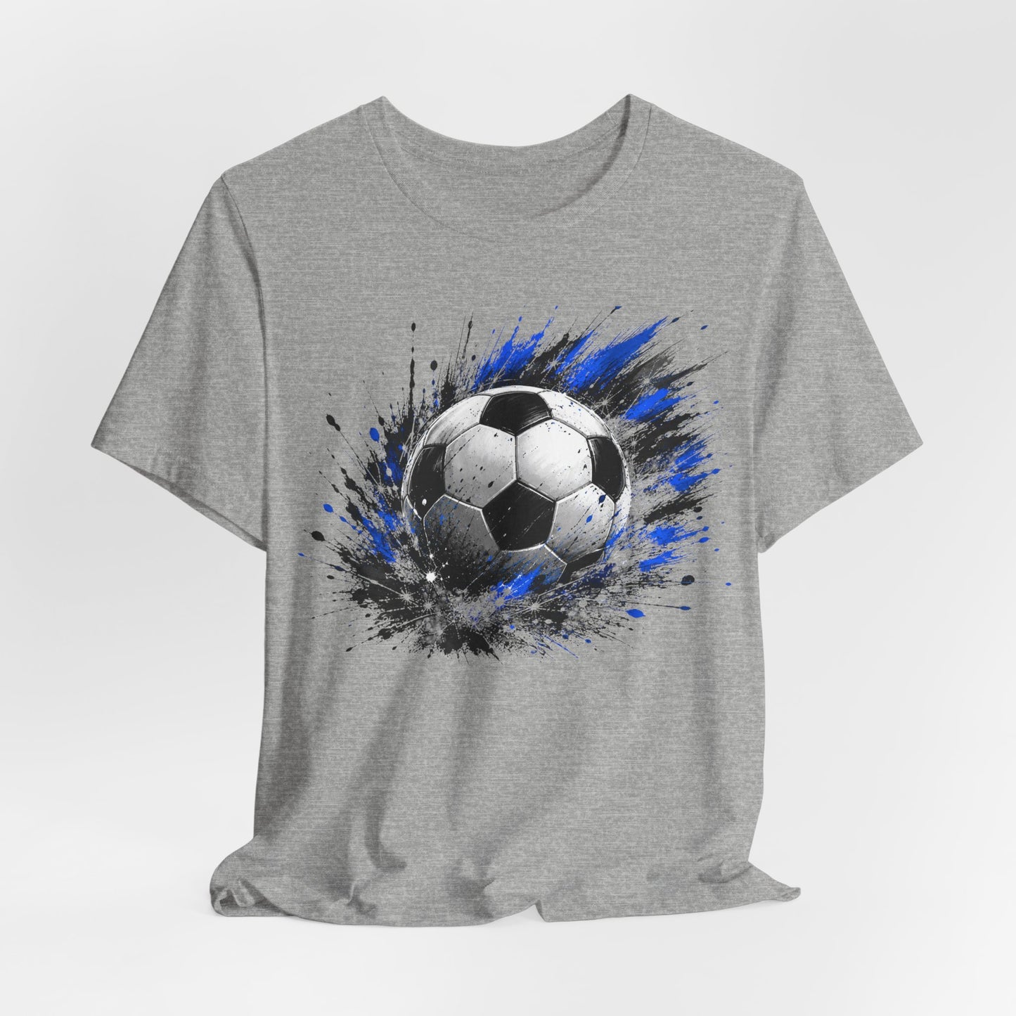 Blue Soccer Ball Splash T-Shirt | Soccer Graphic Tee | Football Fan Shirt | Sports Lover Gift | Unisex Soccer Tee