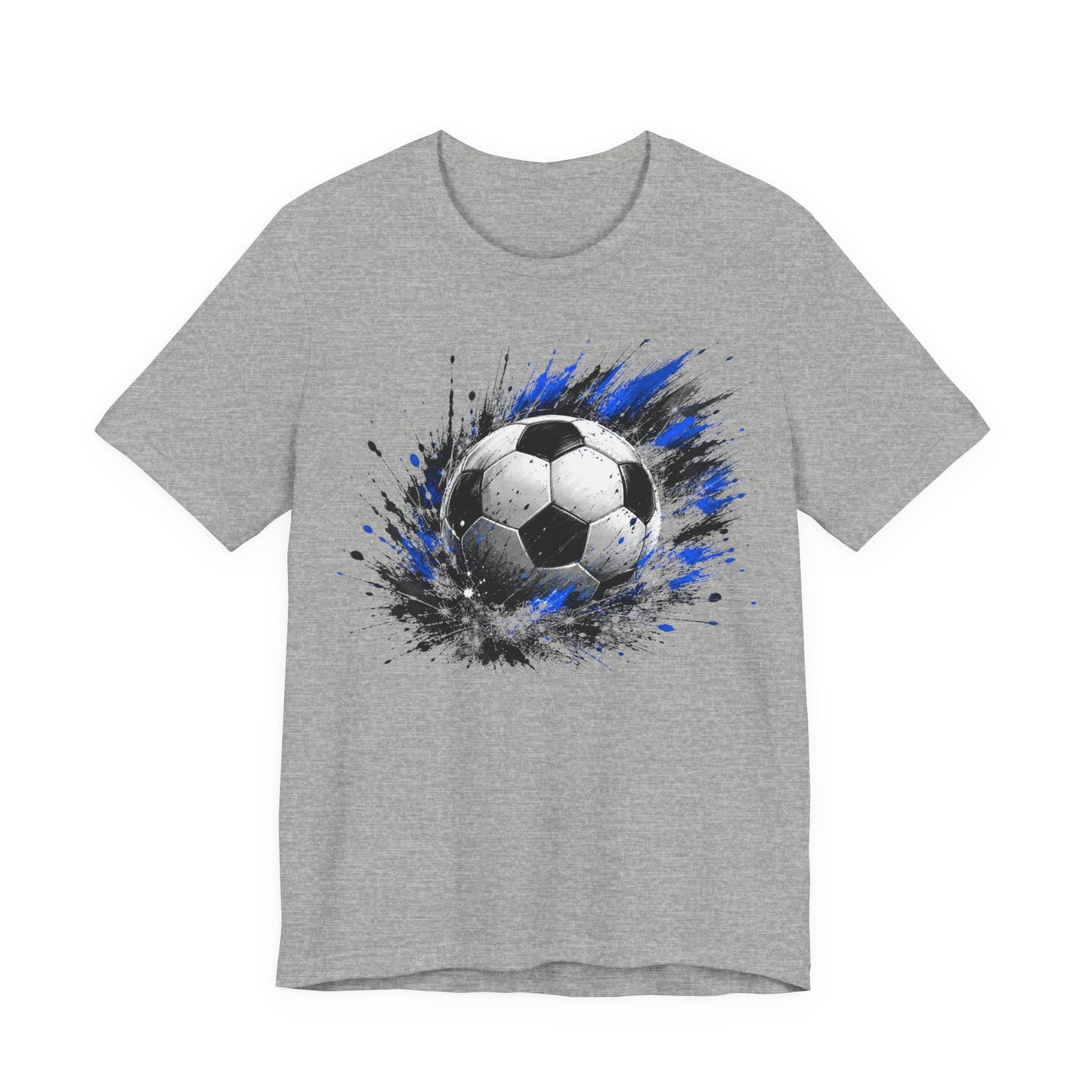 Blue Soccer Ball Splash T-Shirt | Soccer Graphic Tee | Football Fan Shirt | Sports Lover Gift | Unisex Soccer Tee