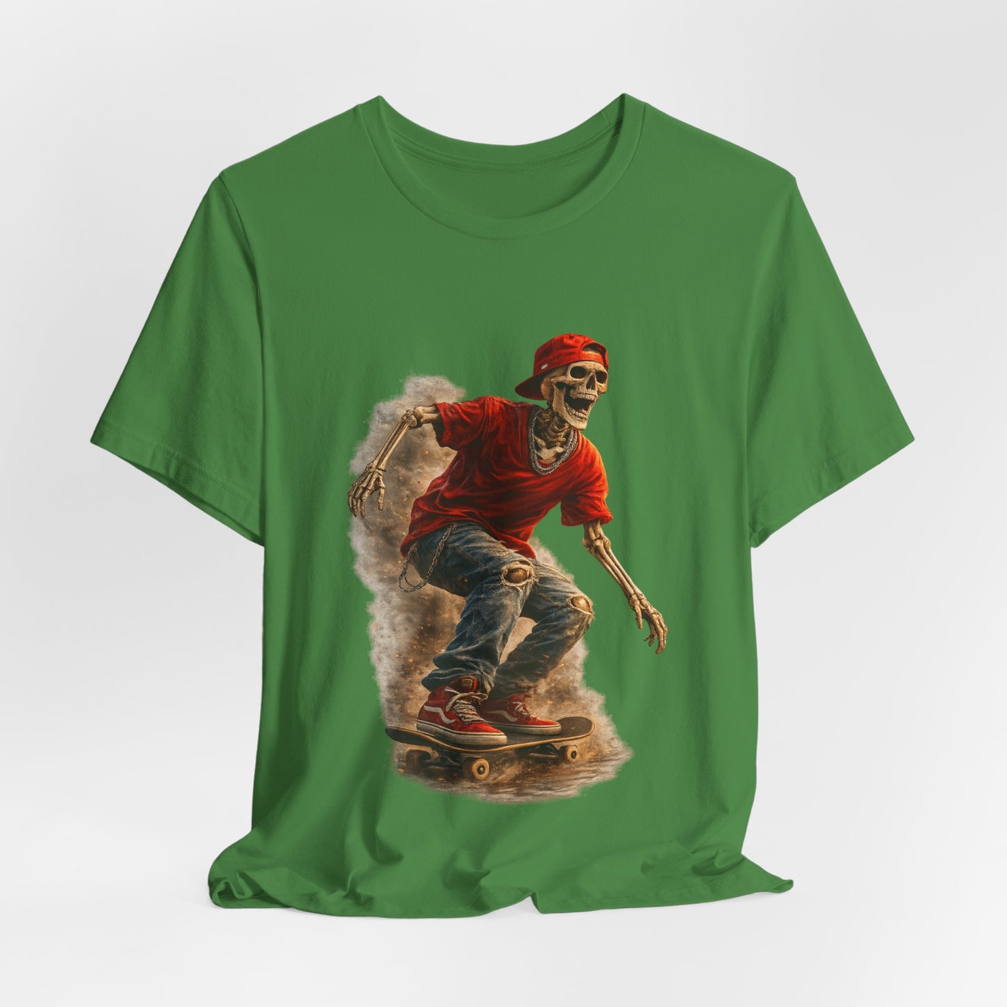 Skeleton Skateboard T-Shirt | Vintage Skater Graphic Tee | Streetwear Skeleton Shirt | Unisex Skateboarding