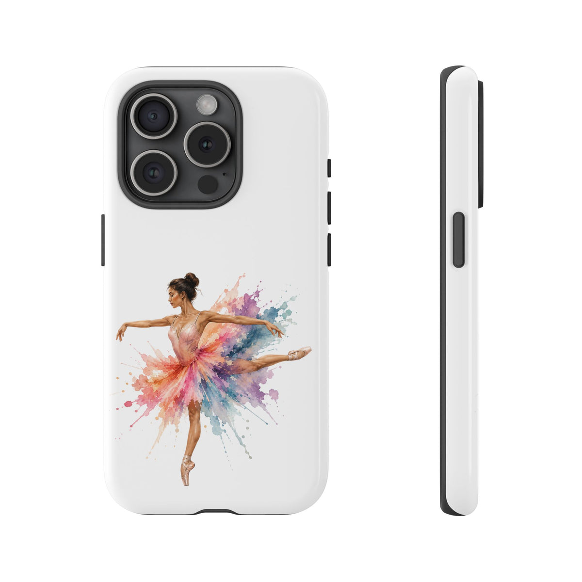 Watercolor Ballerina Phone Case | Ballet iPhone & Samsung Case | Colorful Dance Art Cover | Gift for Dancers