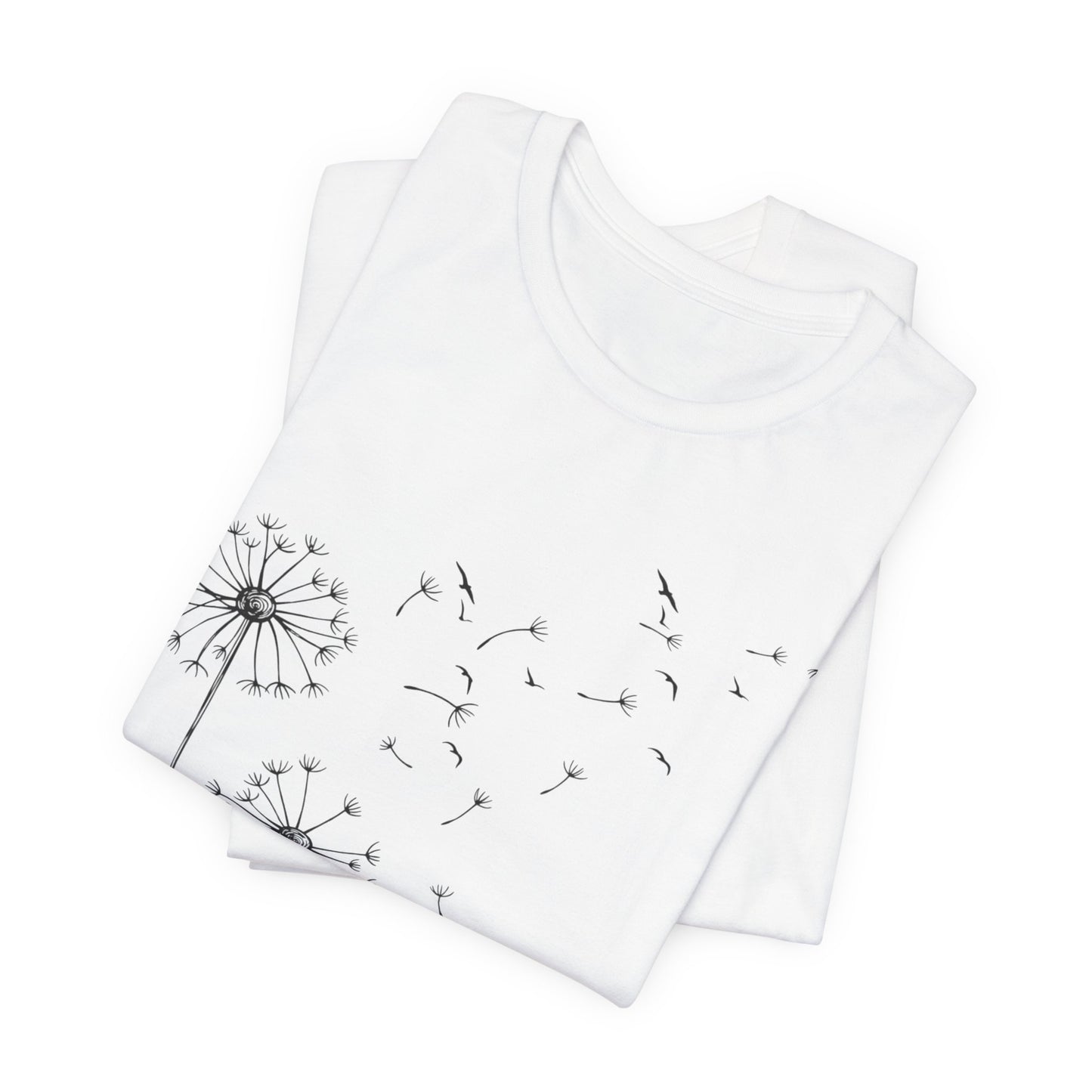 Minimalist dandelion t-shirt, nature-inspired t-shirt, unisex printed t-shirt