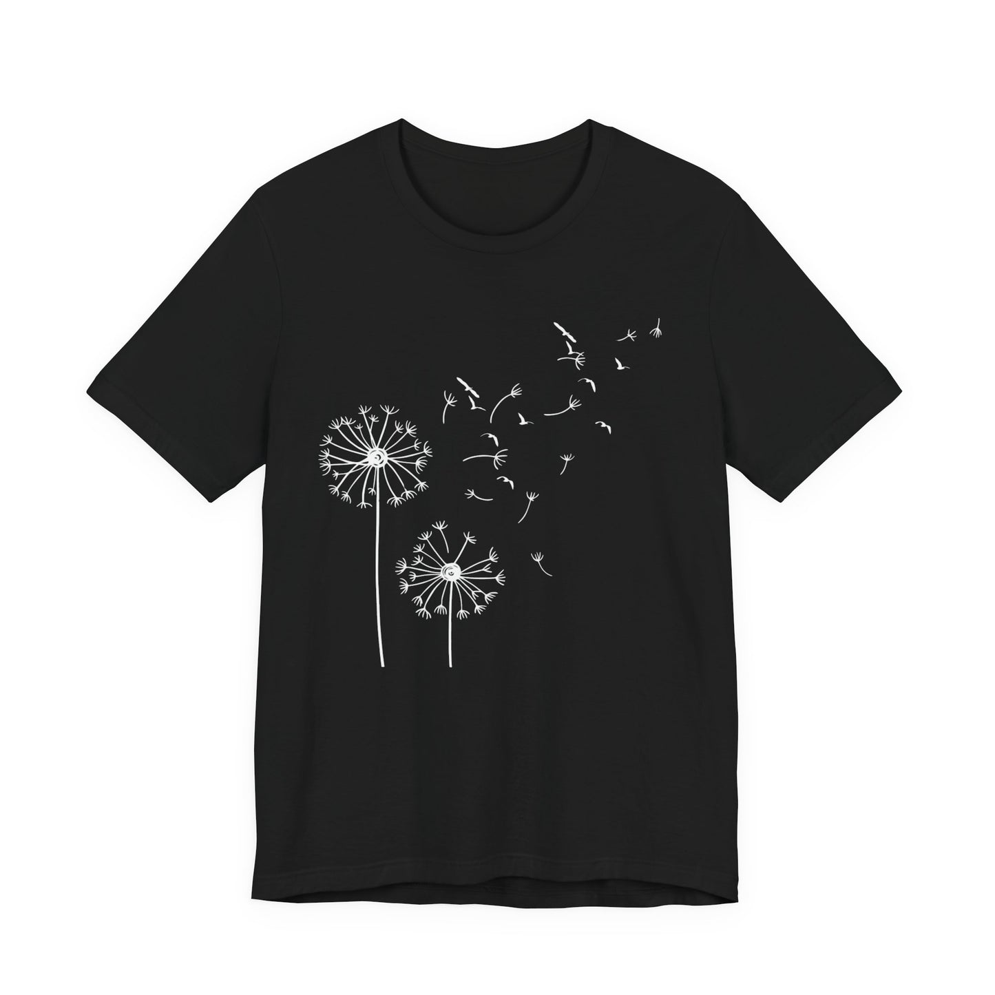 Minimalist dandelion t-shirt, nature-inspired t-shirt, unisex printed t-shirt