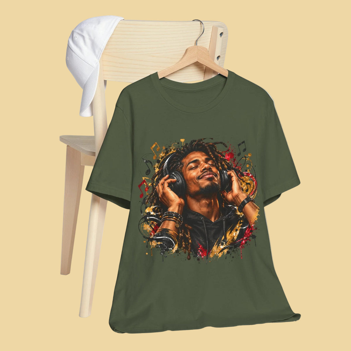 Feel the Beat – Urban Music Graphic T-Shirt | Headphones Design