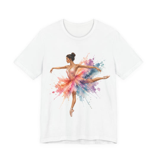 Ballet Ballerina Watercolor Shirt | Colorful Ballerina T-Shirt | Artistic Dance T-Shirt | Gift for Ballet Lovers