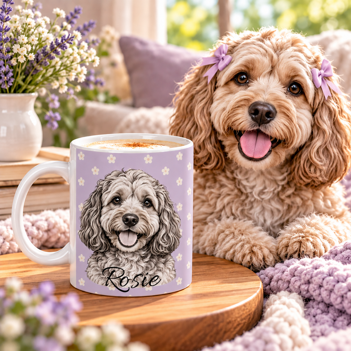 Personalized Cockapoo Mug, Custom Dog Name Coffee Cup, Cockapoo Lover Gift, Personalized Dog Mug