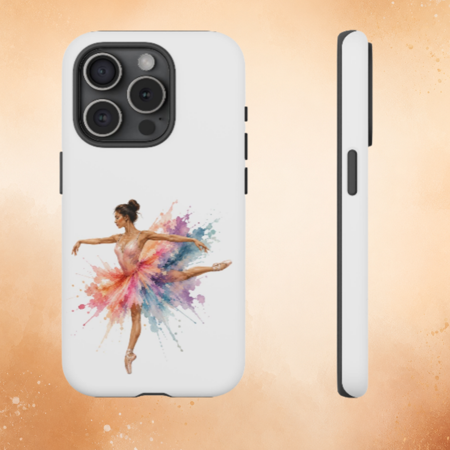 Watercolor Ballerina Phone Case | Ballet iPhone & Samsung Case | Colorful Dance Art Cover | Gift for Dancers