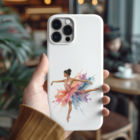 Watercolor Ballerina Phone Case | Ballet iPhone & Samsung Case | Colorful Dance Art Cover | Gift for Dancers