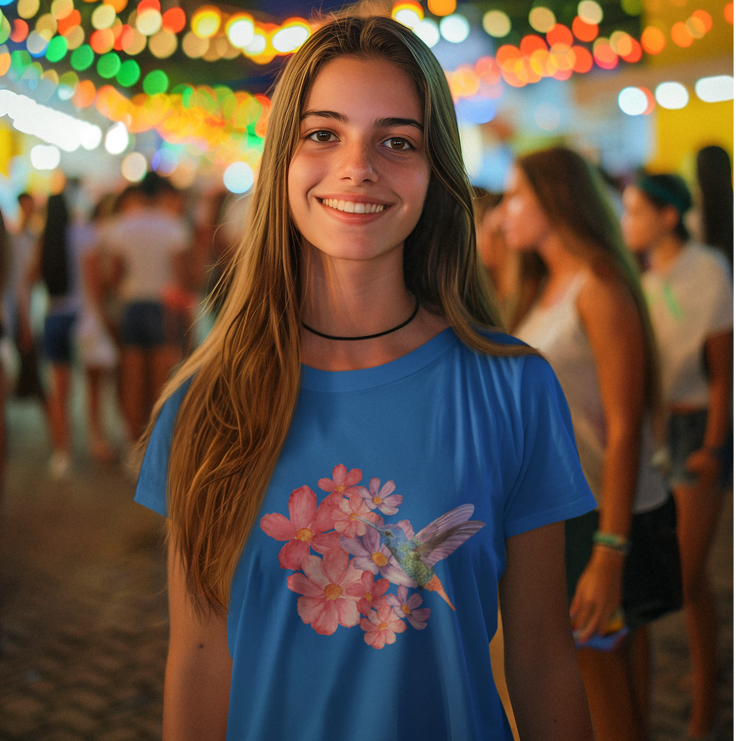 Women's Floral Print T-Shirt, Botanical Nature Tee, Spring Flower Shirt, Gift for Her