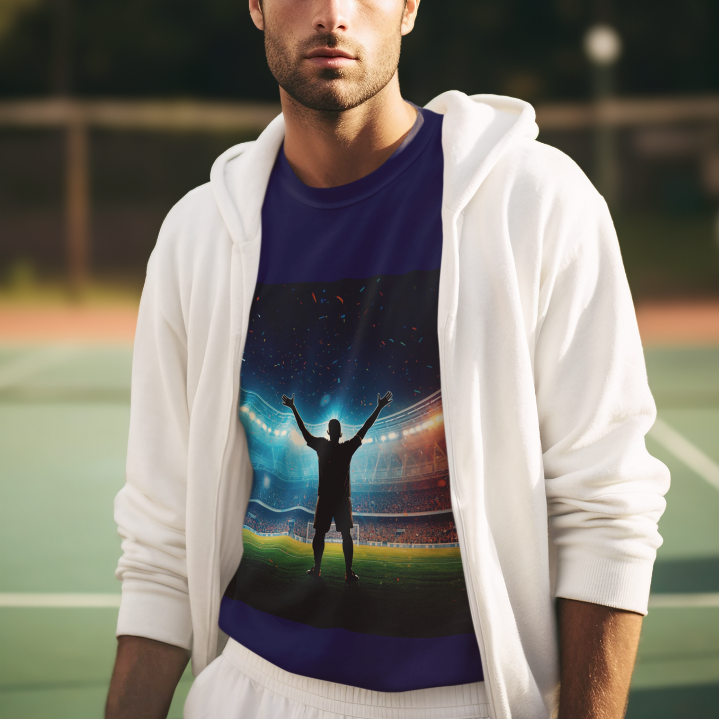 Soccer T-Shirt | Champion Celebration in the Stadium | Gift for Soccer Fans