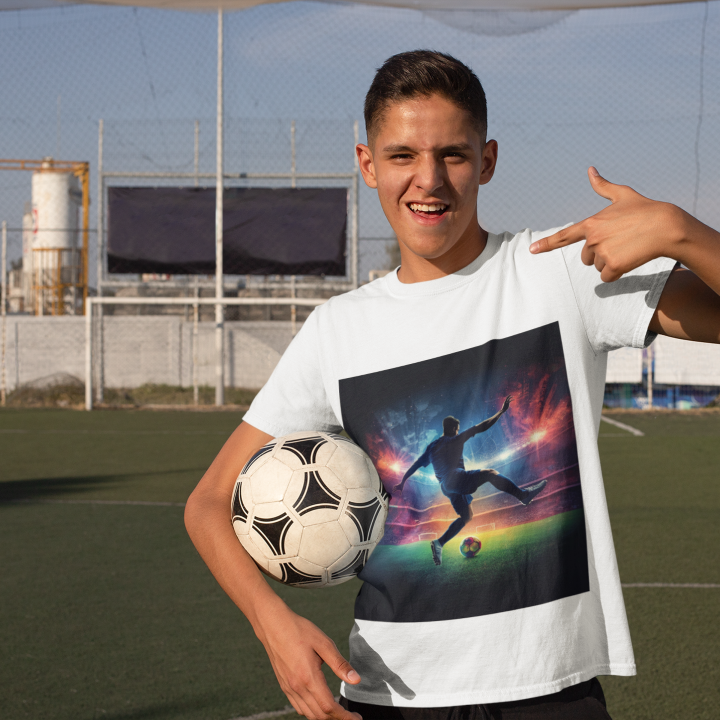 Play to Win Soccer T-Shirt | Stadium Action Graphic Tee | Soccer Fan Gift