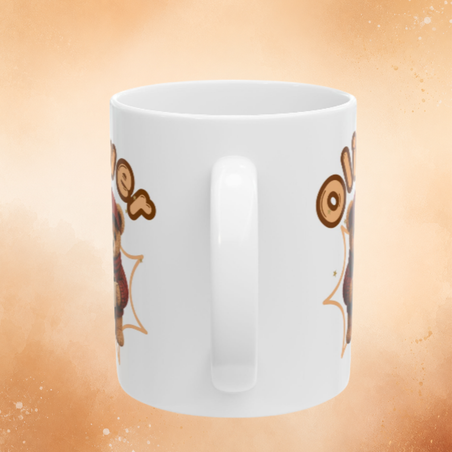 Personalized coffee mug with teddy bear | Mug with custom name | Cute bear coffee mug | Gift for the coffee lover | Cozy personalized mug | 11 ounces 15 ounces